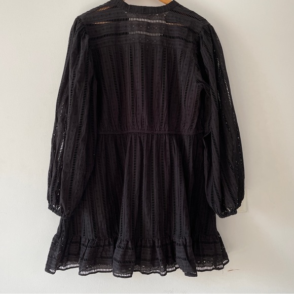 Black cutwork embroidered Dress - Picture 4 of 15